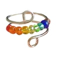 thumbnail image 4 of Anillo giratorio con cuentas giratorias, joyería, anillo giratorio, moda, clásico, simple Plata, 4 of 6