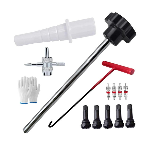 Kit de herramientas de cambio rápido de válvula de neumático Herramienta de instalación rápida Núcleo del vástago de la válvula del neumático Estilo C