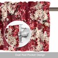 thumbnail image 6 of Spring Flowers Valance Curtain Red Pink Peaches Flower Chinese Wind Window Valances Rod Pocket Short Curtains Window Treatments for Kitchen Bedroom Bathroom Laundry 56" x 16", 6 of 9