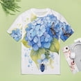 thumbnail image 5 of Bee And Flowers Women T-Shirt Classic O Neck T-Shirts Short-Sleeve Trendy Animal Print Design Tshirt Casual Clothing, 5 of 5