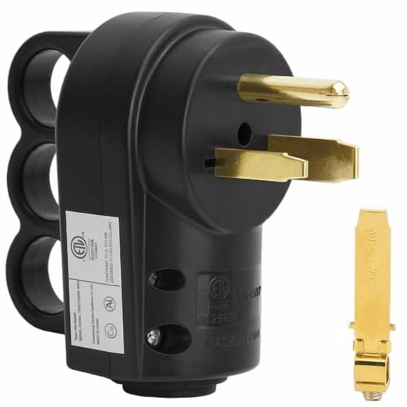 2-in-1 Nema 6-50P/6-30P Welder Plug, ETL Listed, 30A/50A 250V, Black, 3-Prong Male Plug$$