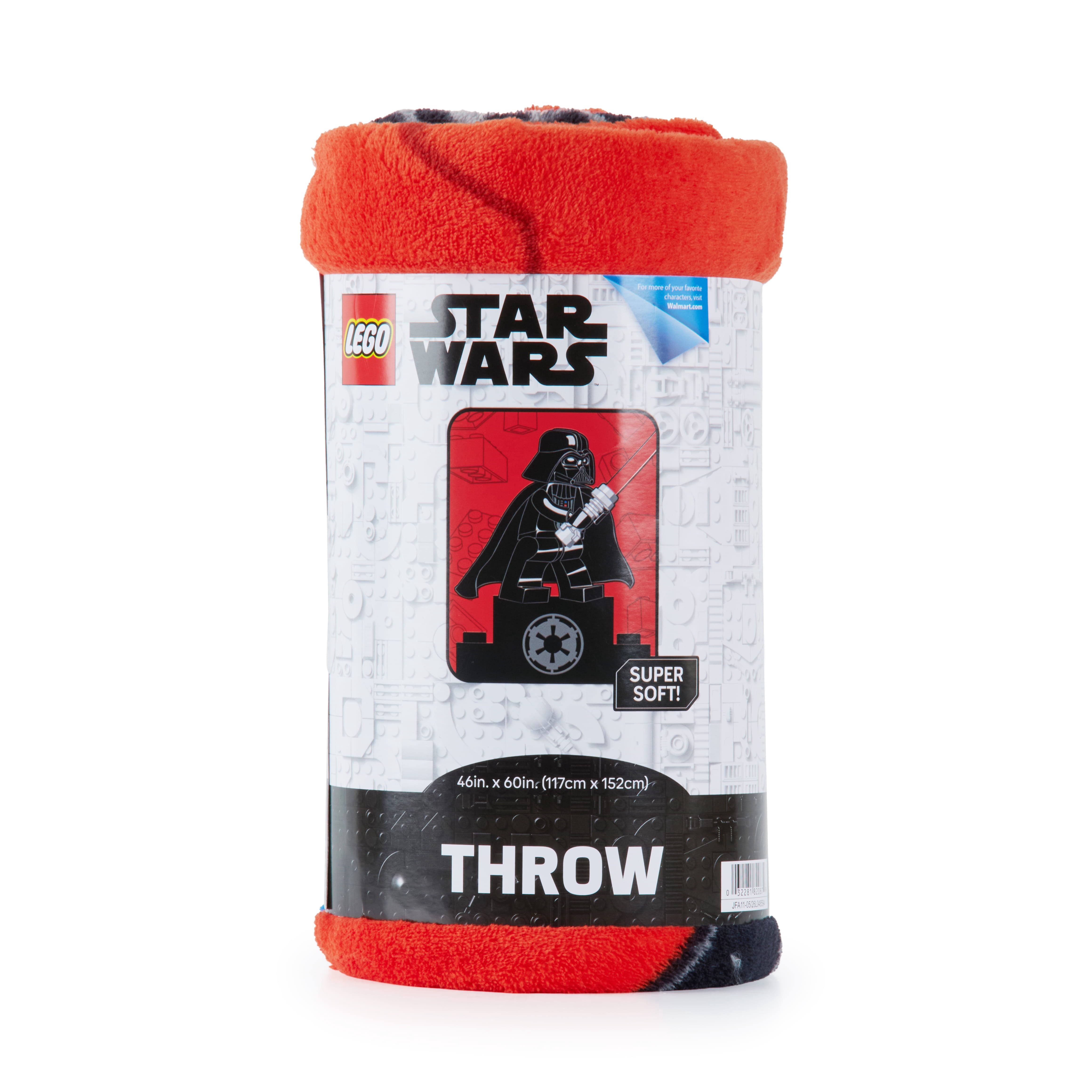 LEGO® Star Wars Kids Throw Blanket, Soft Coral Fleece, Red, 46" x 60"