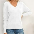 thumbnail image 4 of hotojiny Sweaters for Women Long Sleeve V Neck Fashion Pullover Sweaters Fall Winter Casual Lightweight Tunic Tops, 4 of 5