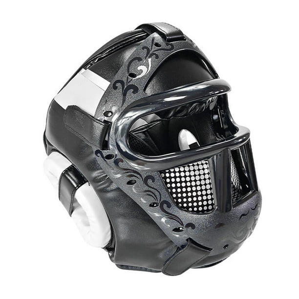 Casco de boxeo perfecl protector de cabeza karate kickboxing negro M