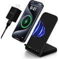 thumbnail image 1 of Samsung Wireless Charger Fast Charging Stand Desk Phone Charger Stand Android Charging Station for Samsung Galaxy S24 Ultra S24+ S24 S23 FE S22 S21 S20 S10 S9 S8,iPhone 15 Pro Max Plus 14with Adapter, 1 of 1