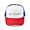 Red/Blue/White, variant on - Triangle Tagline Horizontal - Adjustable Unisex Printed Trucker Hat with Mesh Back