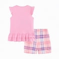 thumbnail image 4 of TOWED22 Toddler Baby Summer Outfits 2-Piece Sleeveless Tank Tops and Elastic Waist Shorts Sets Clothing Clothes(Pink,3-4 Y), 4 of 8