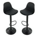 thumbnail image 1 of Bancos para Bar y Barra de Cocina con Respaldo y Reposapies de Altura Ajustable - Sillas de Bar con Asiento Acolchado Set de 2 Piezas Negro, 1 of 8