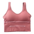 thumbnail image 1 of Qarigey Sports Strap Crop Top Mujer Fitness Ropa interior Chica Transpirable Chinlon Strap Bra Ejercicio Lencería Ropa interior granate, 1 of 1