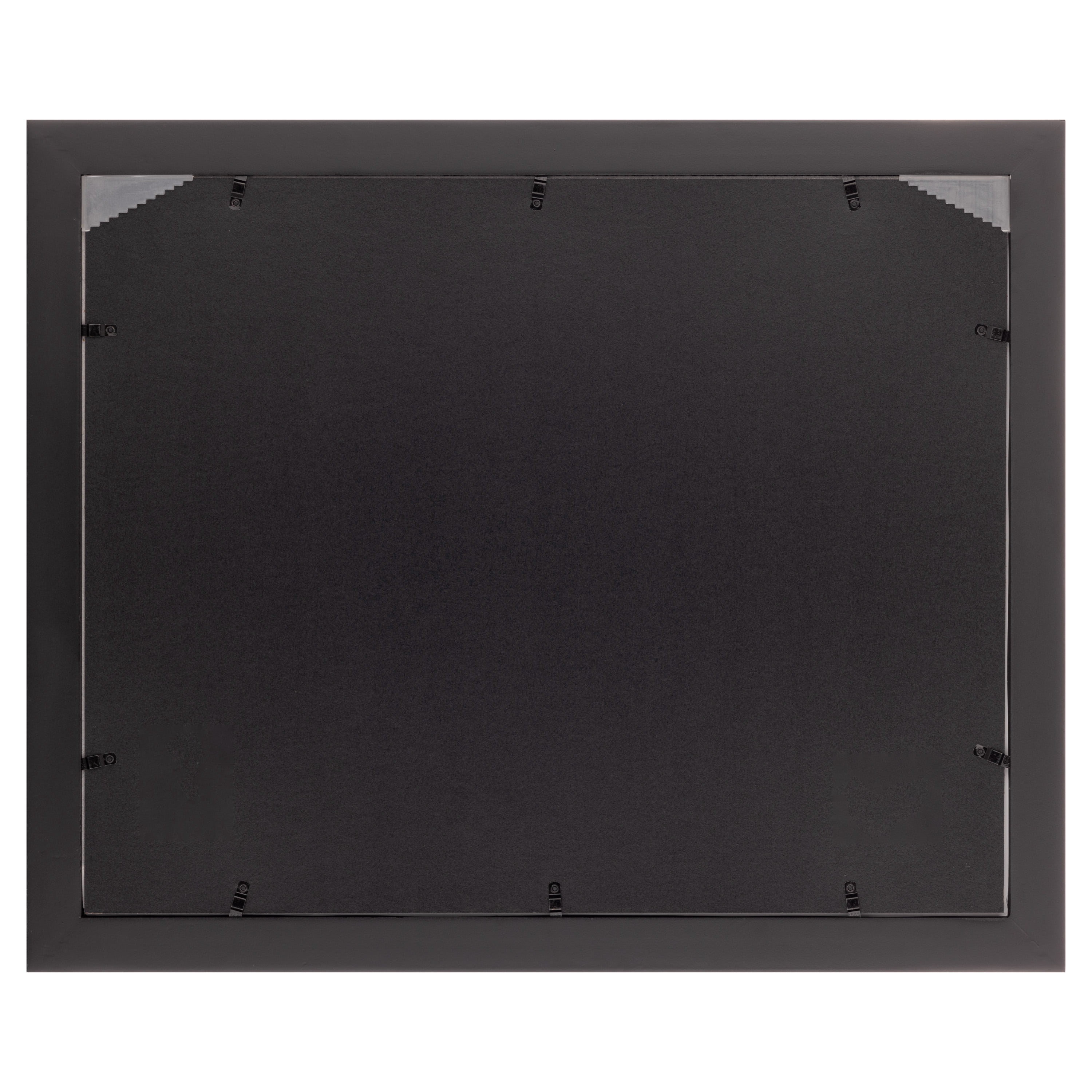 Gallery Solutions 16"x20" Wall Picture Frame, Double White Mat for 11"x14" Image - Black