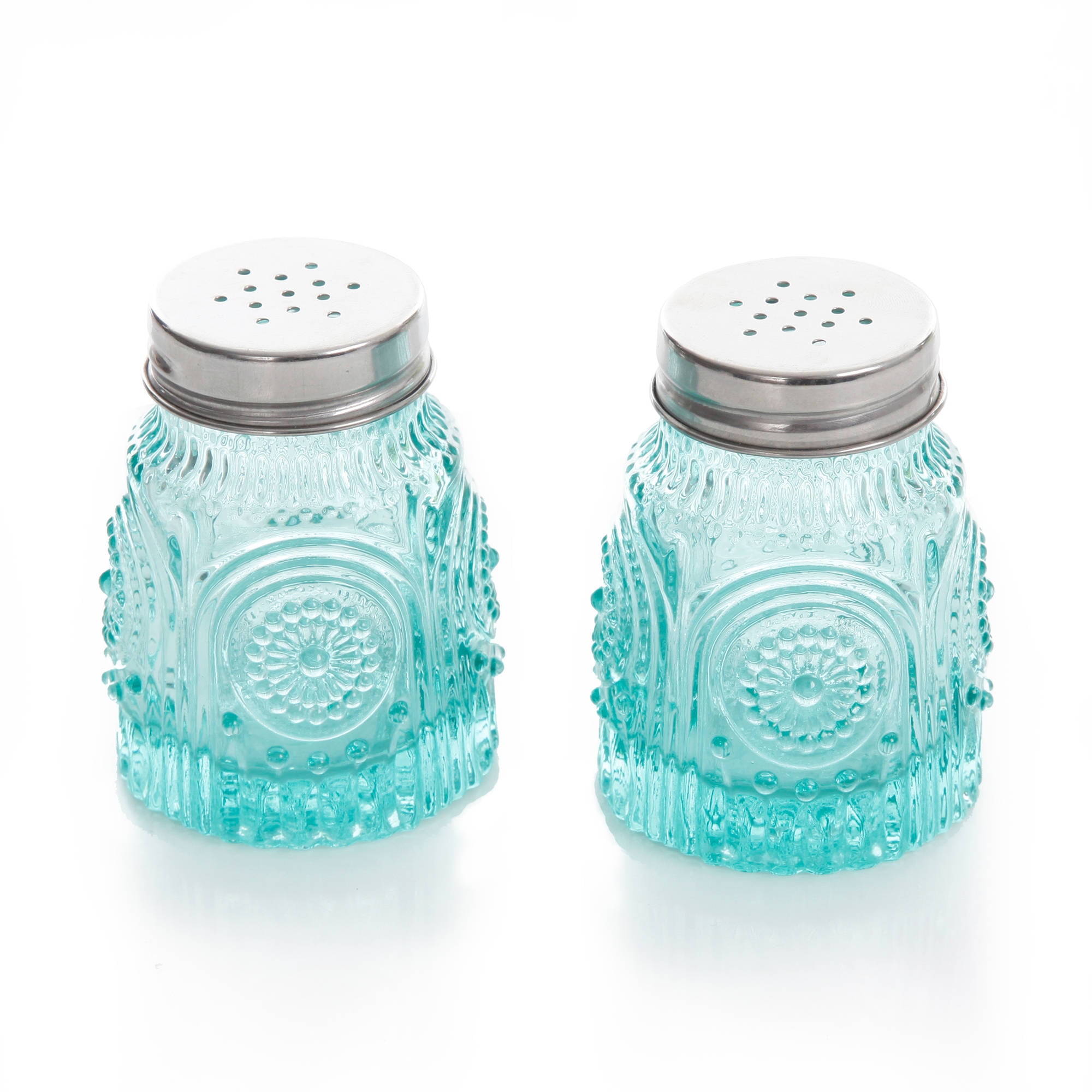 Savannah Turquoise Salt & Pepper Shakers - 2 1/4W x 2 1/4D x 3 1/2H from Lone Star Western Decor