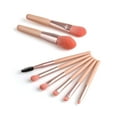 thumbnail image 1 of Juego de brochas de maquillaje para base, rubor, sombra de ojos, pestañas, labios y cejas, mini juego de brochas de maquillaje portátil, 8 piezas, 1 of 6