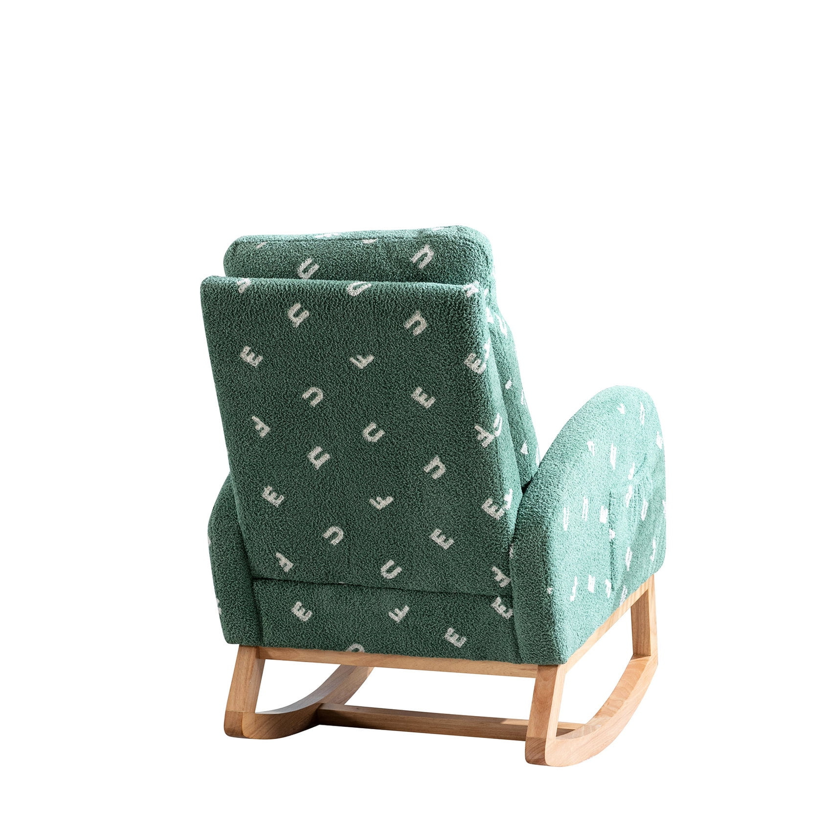 39.00 in Tall Green Boucle Rocking Armchair / Time - Saving Assembly in Nursery