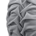 thumbnail image 3 of Lush Decor Coussin Décoratif en Velours Doux Plissé Rond, 15", Gris Foncé, 3 of 4