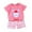 Pink A2, variant on Size 6M-6Y Girls Clothes Cute Prnted Crewneck T-Shirt And Boyshorts 2 Piece Sets for Girl Summer Vacation Beach