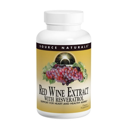 Source Naturals Source Naturals  Red Wine Extract with Resveratrol, 60 (Best Red Wine For Resveratrol)