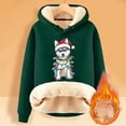 thumbnail image 2 of WILLBEST Sudadera de Mujer Womens Casual Plus Velvet Christmas Series Printed Long Sleeve Hooded Sweatshirt X-Grande, 2 of 4