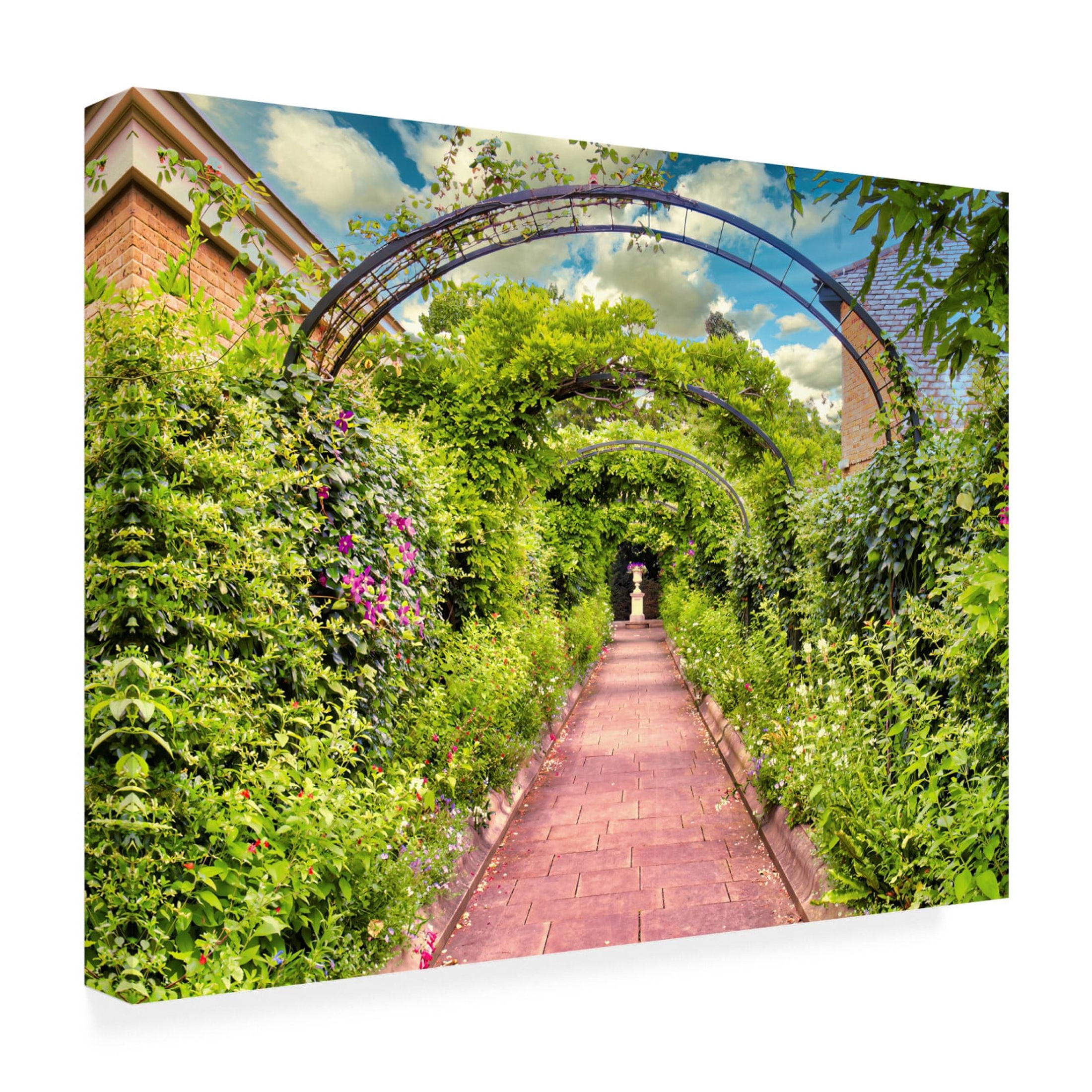 Canvas Wall Art - Mark A Paulda 'Regents Park Garden Arches' Wall Art for Living Room, Bedroom, or Office Décor by Trademark Fine Art - 32 x 24 Inches