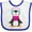 White and Royal, variant on Inktastic Cute Penguin, Baby Penguin, Penguin with Scarf Boys or Girls Baby Bib