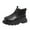 Black, variant on REDARER Autumn Children Girls Sports Shoes Flat Thick Bottom Non Easy to Wear PU Upper Comfortable Boots,Winter Boots,Girls Boots,Size:5-5.5 Years