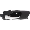 thumbnail image 4 of Front Left (Driver Side) Interior Door Handle Compatible with 2004-2008 Acura TSX Chrome Lever With Black Bezel Without Key Hole 72160SECA01ZB Base New OE Replacement Inside Handle, 4 of 5