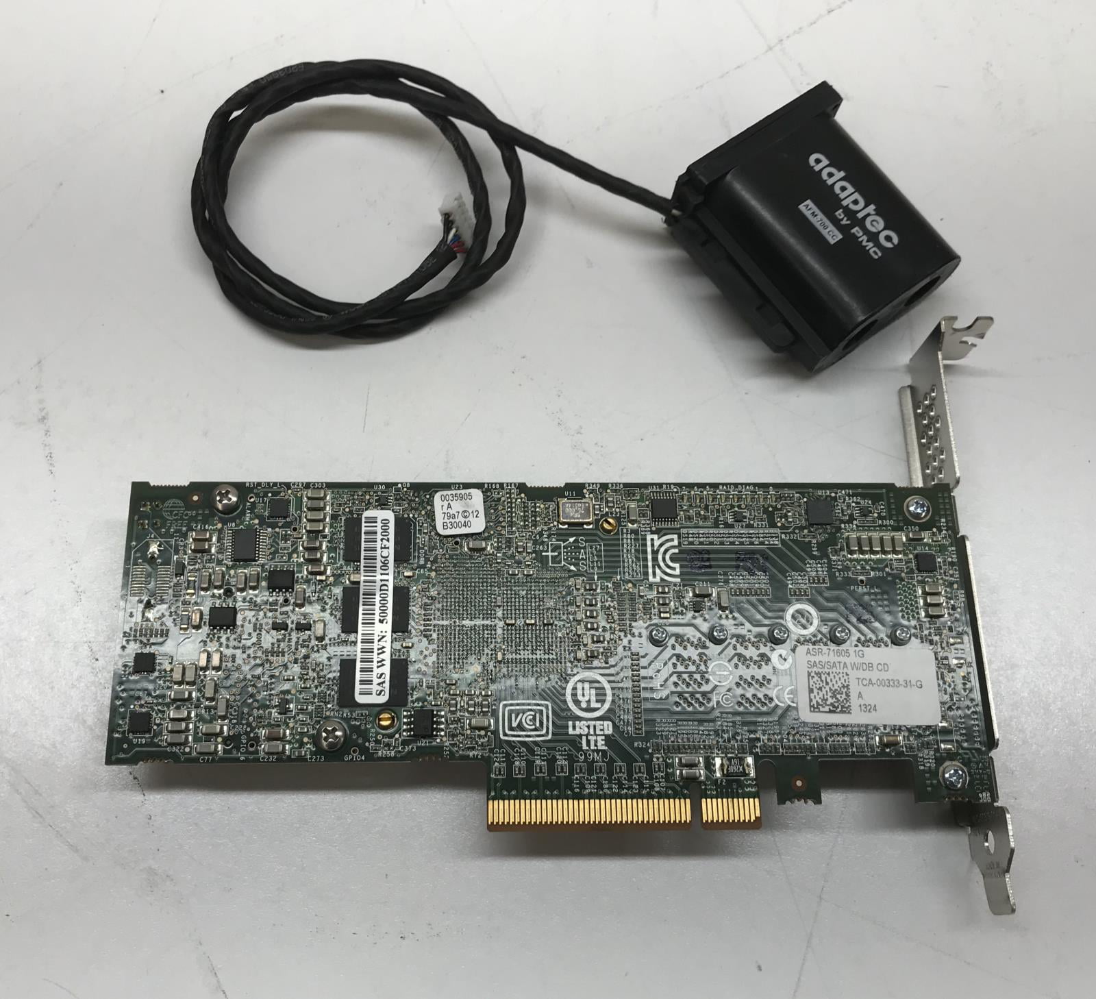 ADAPTEC ASR 1GB PCIE  PORT SAS/SATA 6GB/S RAID CONTROLLER