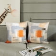 thumbnail image 3 of Throw Pillow Covers Modern Home Art Decor, 18 x 18 Inches Set of 2 Pillow Cases Decorative, Abstract Oil Painting Pillowcases for Bedroom, Living Room, Cushion Couch Sofa, Beige Orange, 3 of 6
