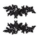 thumbnail image 4 of 1 par de apliques de flores de encaje, bordados, adornos de encaje para coser Negro, 4 of 9