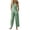#03 Green 【Mix & Match: Stock Up on Your Favorite Colors】, variant on Women's Soft Fabric Button Down Jumpsuit, Mid Waist Body Shaping Casual Fit, Side Pockets Comfortable Solid Color, For Work Day Errands Vacation Everyday Wear | TruHer,Pink XL