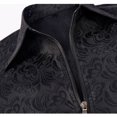 thumbnail image 3 of IYTR Men's Gothic Coat Solid Color Long Sleeve Jacket Zipper Stand-up Collar Medieval Retro Swallowtail Coat Black M, 3 of 6