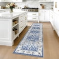 thumbnail image 6 of MJIAexp 2'x8' Boho Kitchen Runner Rug Indoor Machine Washable Hallway Runner Rug Non-Slip Entryway Runner Laundry Rug Throw Carpet for Living Room Bedroom Dining Room Hallway Kitchen Vintage Sky Blue, 6 of 9