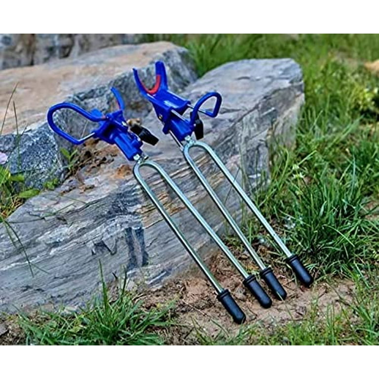 2 Pack-Rod Pole Holders for Bank Fishing，Fishing Rod Holder Ground，360  Degree Adjustable，Folding Catfishing Equipment