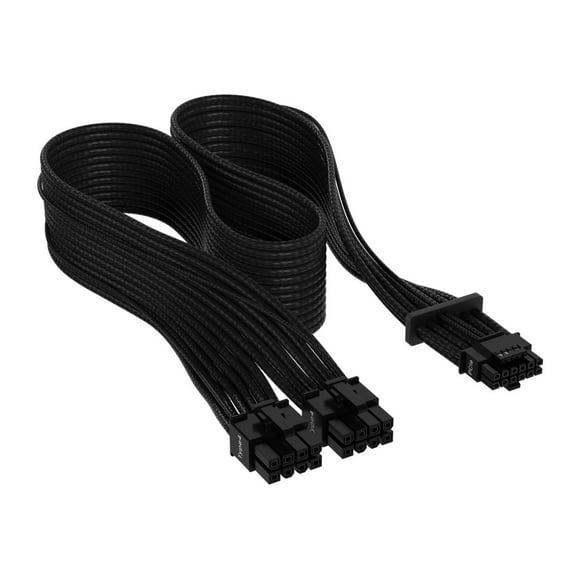 CORSAIR Premium individually sleeved (Type 4, Generation 5) - Power cable - 12VHPWR (F) to 8 pin PCIe power (F) - flat - black