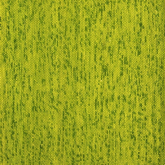 Ahgly Company Machine Washable Indoor Square Abstract Yellow Contemporary Area Rugs, 3' Square