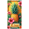 thumbnail image 3 of Colorful Floral Aloha Tropical Banner Decorative Hibiscus Pineapple Design for Luau Party Beach Celebration Summer Events, 3 of 8