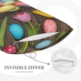 thumbnail image 3 of Naloa Easter eggs Pillowcase, Cool Pillowcase, Lightweight, Breathable, Skin Friendly Pillowcase, Hidden Zipper (No pillow core)-16"x24", 3 of 6