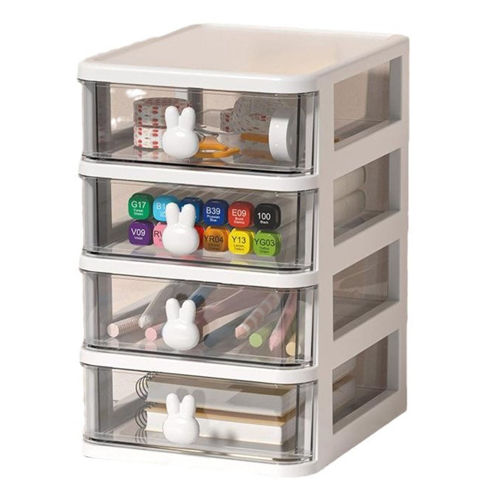 linyes Desk organizer with drawer, cute desk accessories, space saving stationery box