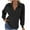 Black, variant on IROINNID Womens Sweater V-Neck Pullover Sweater Solid Color Leisure Mid-Length Long Sleeve Autumn and Winter Suit Collar Knit Sweater Lantern Sweater