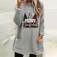 thumbnail image 1 of FcBaudy Hauts pour Femmes, Blouses & Chemises à Manches Longues Col Rond, Chemises pour Femmes Blouse de Noël Col Rond et Hiver Ample Imprimé Poche Chaude Manches Longues Blouse pour Femmes, 1 of 4