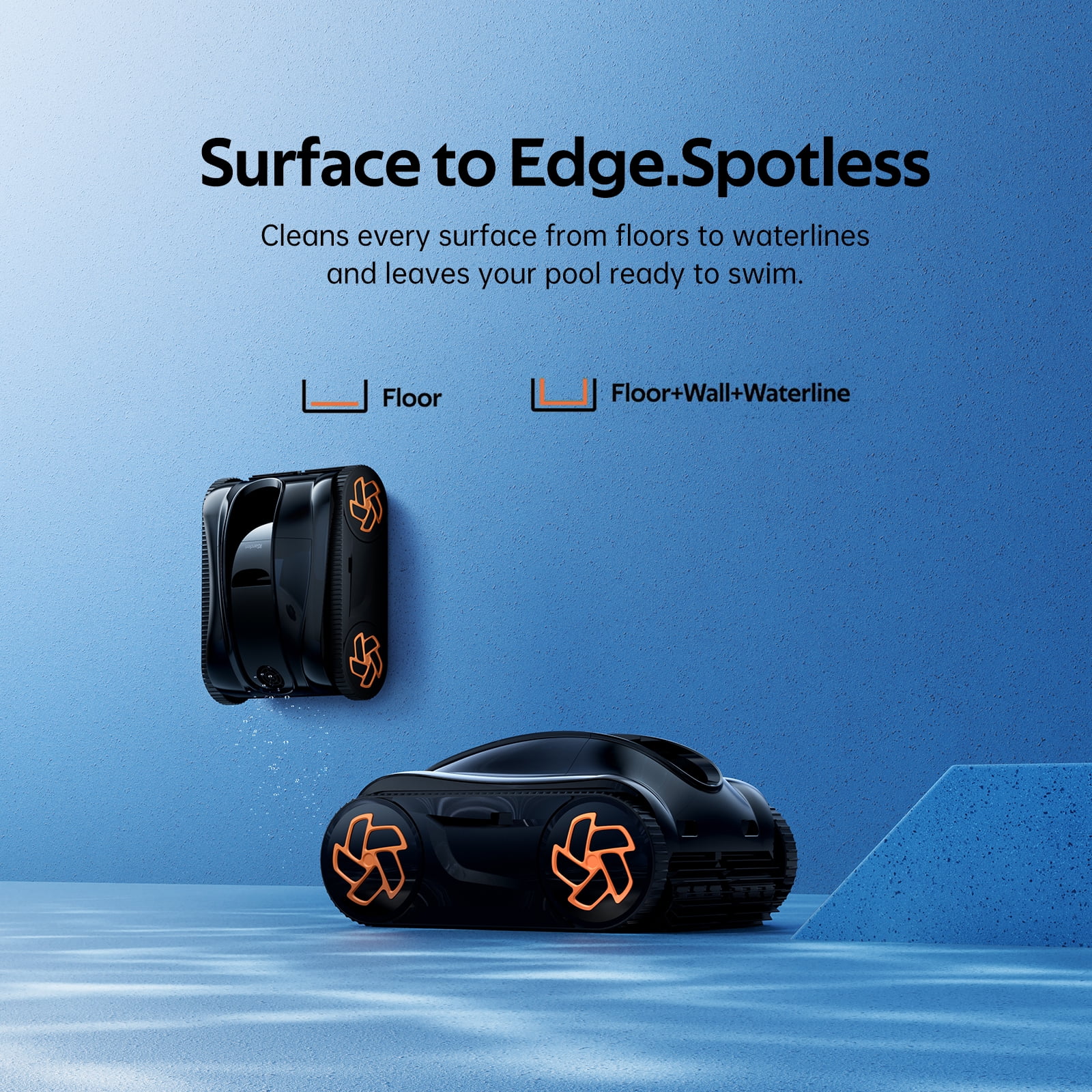 iGarden Robotic Pool Cleaner K Series, Cordless Pool Vacuum Robot for Inground & Above Ground Pools, Smart Navigation, Touchscreen, Self-Parking, Cleans Floor, Wall & Waterline, 220 Min