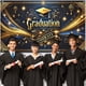 thumbnail image 5 of Decoración del hogar, decoración de habitaciones, decoración de paredes Fondo de felicitaciones de graduación Fondo de decoraciones de graduación Fondo de poliéster, 5 of 6