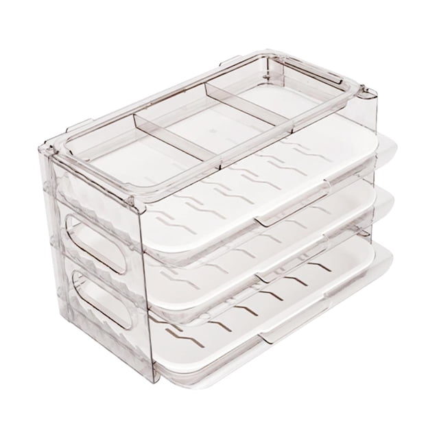 organizadores apilables para nevera, plato de preparación de cocina, bandeja para platos de cocina con cajón extraíble, organizador de blanco Soledad Organizador de nevera