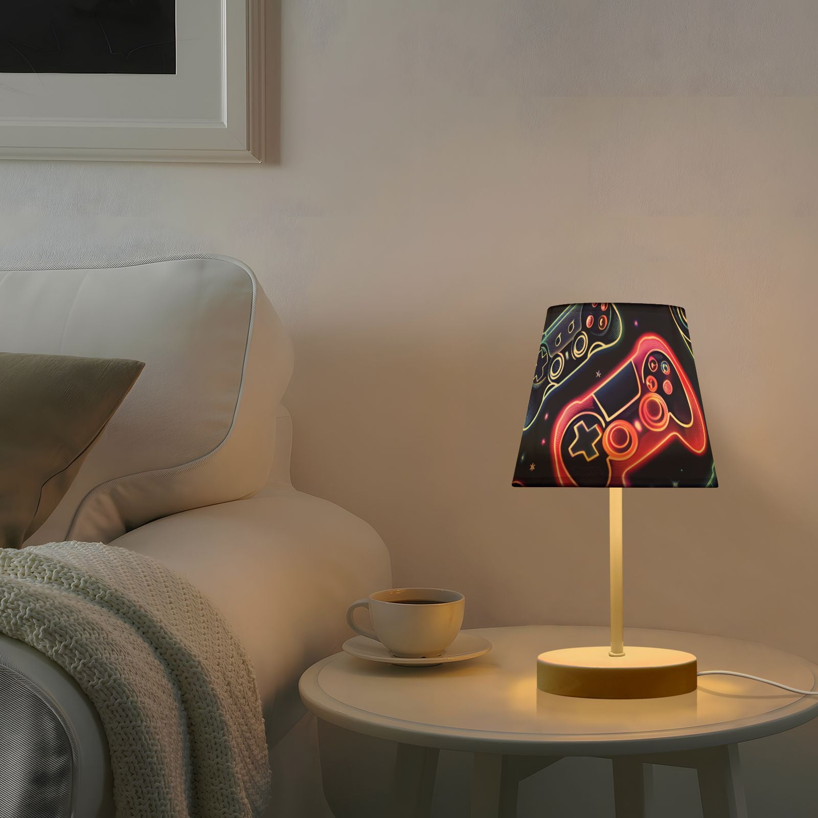 Gaming Machines Multicolor LED Desk Lamp Table Lamp USB Bedside Nightstand Small Lamp for Bedroom Living Room Kids Room