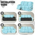 thumbnail image 6 of Xoenoiee Cloud Star Print Recliner Sofa Covers 8-Pieces Reclining Couch Slipcovers 3 Seater Stretch Recliner Furniture Protector with Elastic Bottom, Soft Fitted Washable Stay in Place, 6 of 7