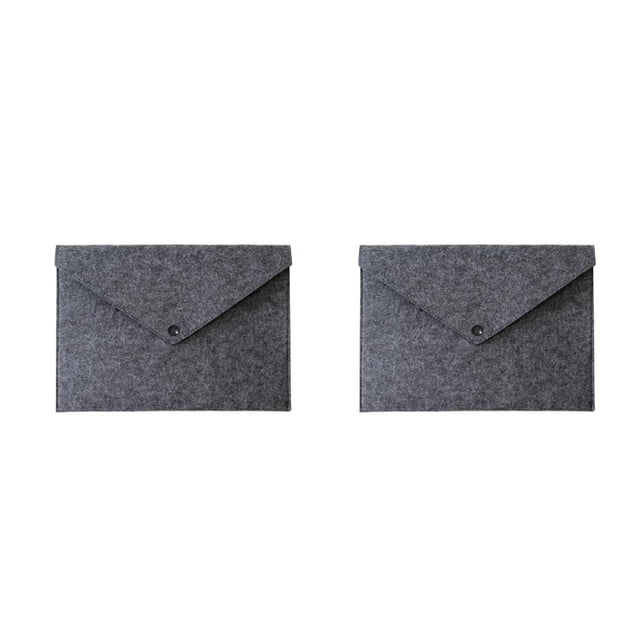 Sidaley Bolsa de almacenamiento de papel para archivos A4 para oficina en casa, carpeta de fieltro para documentos de sala de reuniones con Gris oscuro 2piezas