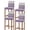 Purple Grey, variant on Turquoise Wood Grain Bar Stool Covers Set of 2, Country Retro Wooden Plank Gray Stretch Washable Bar Chair Covers with Backs, Removable Pub Counter Height Chair Cover for Kitchen Dining Room Cafe