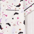 thumbnail image 6 of XIAOCHA Halloween Witch Cat Moon Star Ghost Print Pajama Set For Women Wide Elastic Waist Baggy Sleep Shorts, 6 of 8
