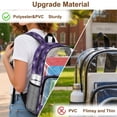 thumbnail image 5 of FKELYI Clear Backpacks for Elementary Student 17 Inch Schoolbag Transprent School Bookbag Boys Girls Casual Daypack Purple Jumping Spider Print Lightweight Travel Bags, 5 of 7