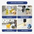 thumbnail image 5 of 35 Qt. Side-Press Mop Bucket and Wringer Combo on Wheels, Yellow, for Floor Cleaning/Wet Mopping ,including One Commercial Mop and Wet Floor Caution Sign (24inch), 5 of 6