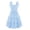Light Blue, variant on Arshiner Girls Summer Dress Tween Boho Casual Bowknot Strap Sleeveless Swing Flowy Ruffle Tiered Sundresses with Pockets